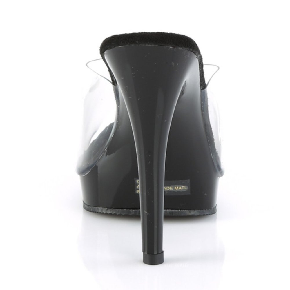 Platform Clear Comfort Width High Heel Shoes - Picture 5 of 5